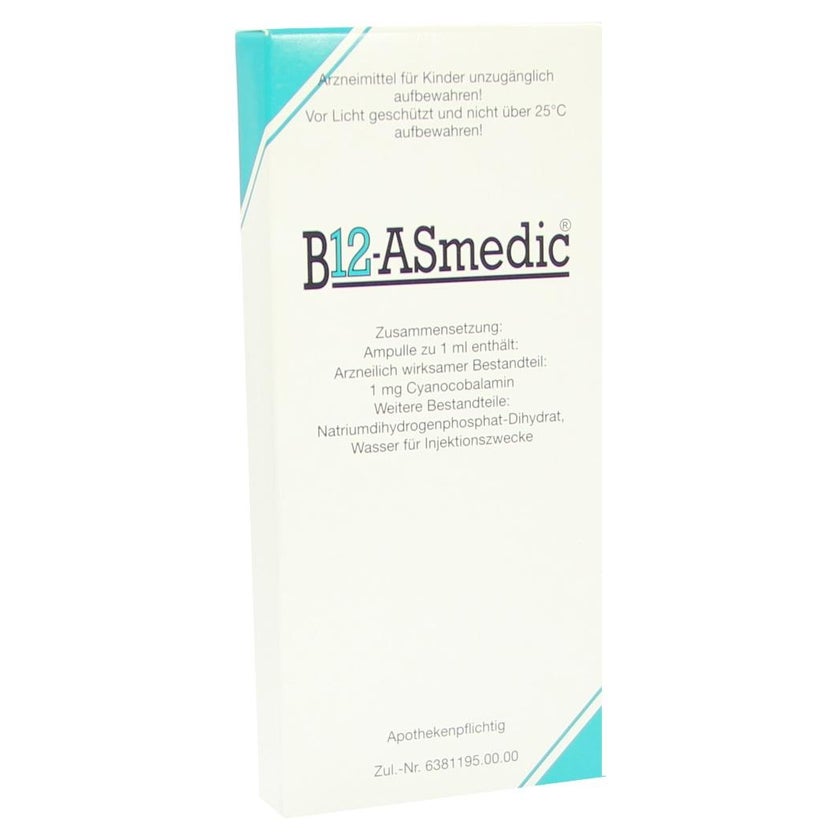 B12 Asmedic Injektionslösung Ampullen 10X1 ml