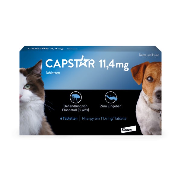 Capstar Tabletten Hunde bis 11 kg und Katzen 6 St