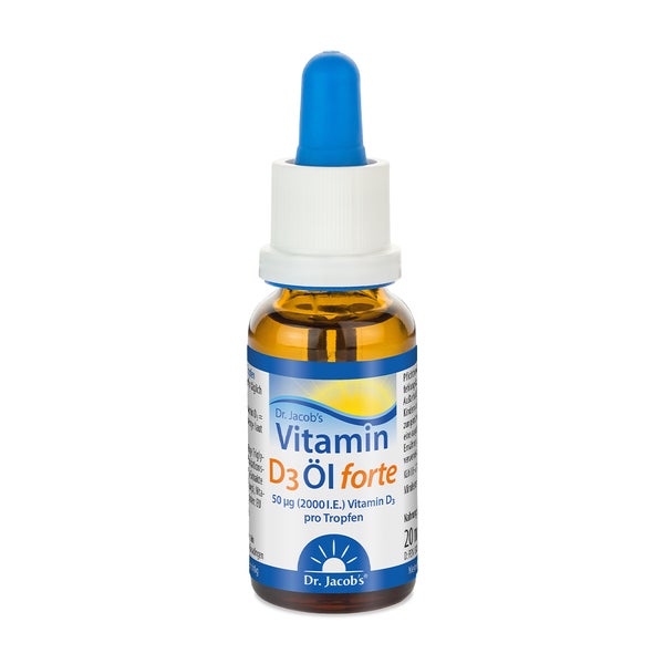 Dr. Jacob's Vitamin D3 Öl forte 2000 IE D3 hochdosiert 640 T 20 ml