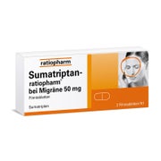 Produktabbildung: Sumatriptan-ratiopharm bei Migräne 50 mg 2 St