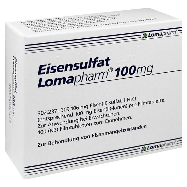 Eisensulfat Lomapharm 100 mg Filmtablett 100 St