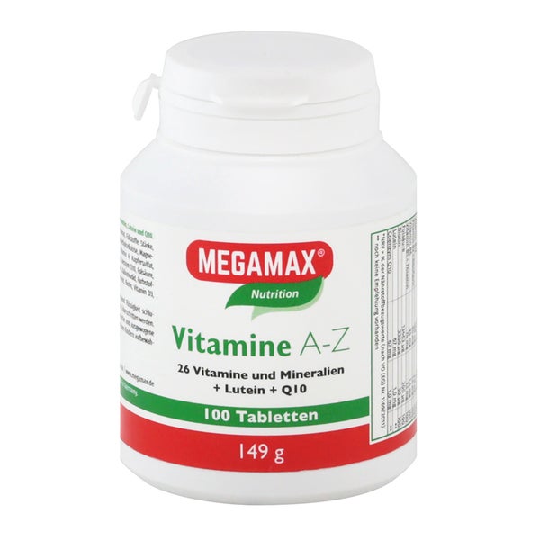 MEGAMAX VITAMIN A-Z +Q10+LUTEIN 100 St