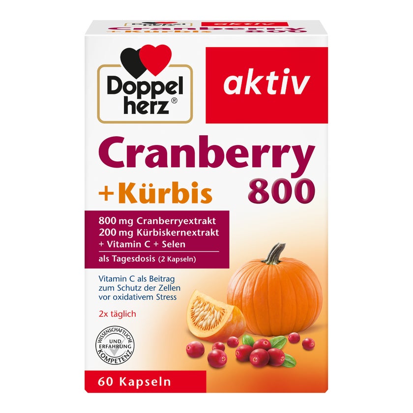 Doppelherz aktiv Cranberry + Kürbis + Vitamin C + Seelen 60 St