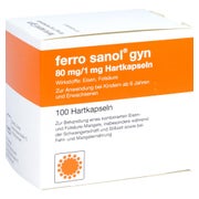 Produktabbildung: Ferro Sanol gyn Hartkaps.m.msr.überz.Pel 100 St