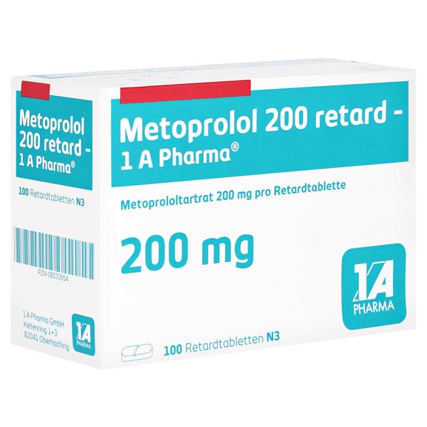 Metoprolol 200 Retard-1a Pharma 100 St