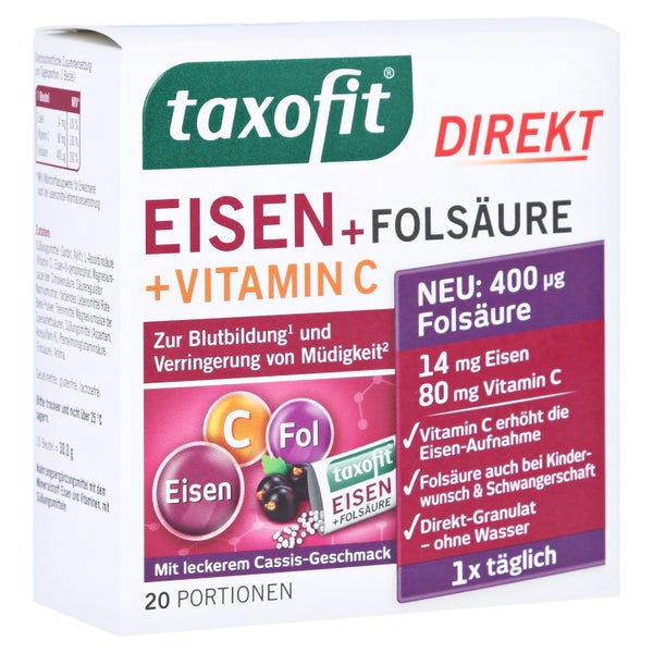 Taxofit Eisen+folsäure Direkt Granulat 20 St