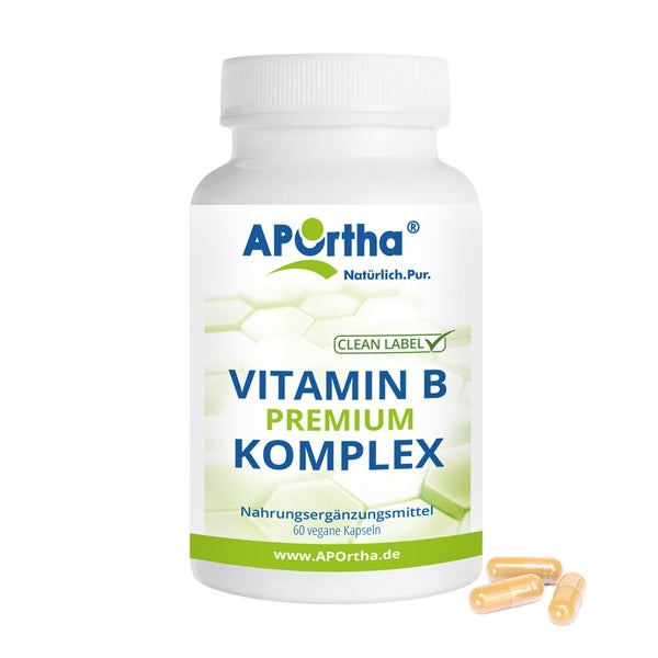 APOrtha® Vitamin-B-Komplex hochdosiert PREMIUM - vegane Kapseln 60 St