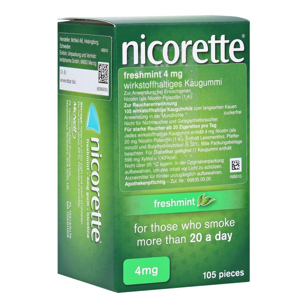 Nicorette 4 mg freshmint Kaugummi - Reimport 105 St