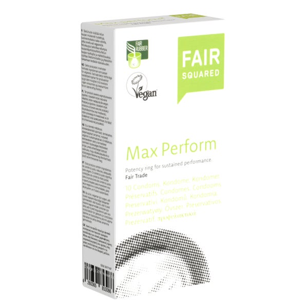 «Max Perform» - Vegane Kondome mit Potenzring, nachhaltig (10 Kondome) 10 St