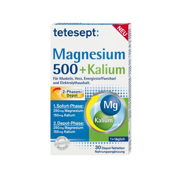 Tetesept Magnesium 500+kalium Tabletten 30 St