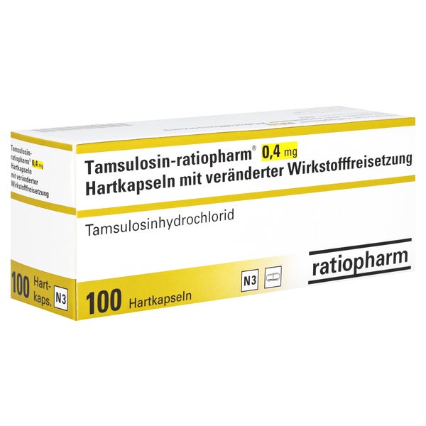 TAMSULOSIN-ratiop.0,4 mg Hartk.m.verä.Wst.-Frs. 100 St
