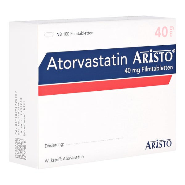 Atorvastatin Aristo 40 mg Filmtabletten 100 St