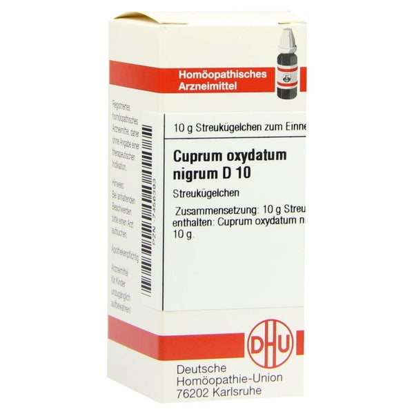 Cuprum Oxydatum Nigrum D 10 Globuli 10 g