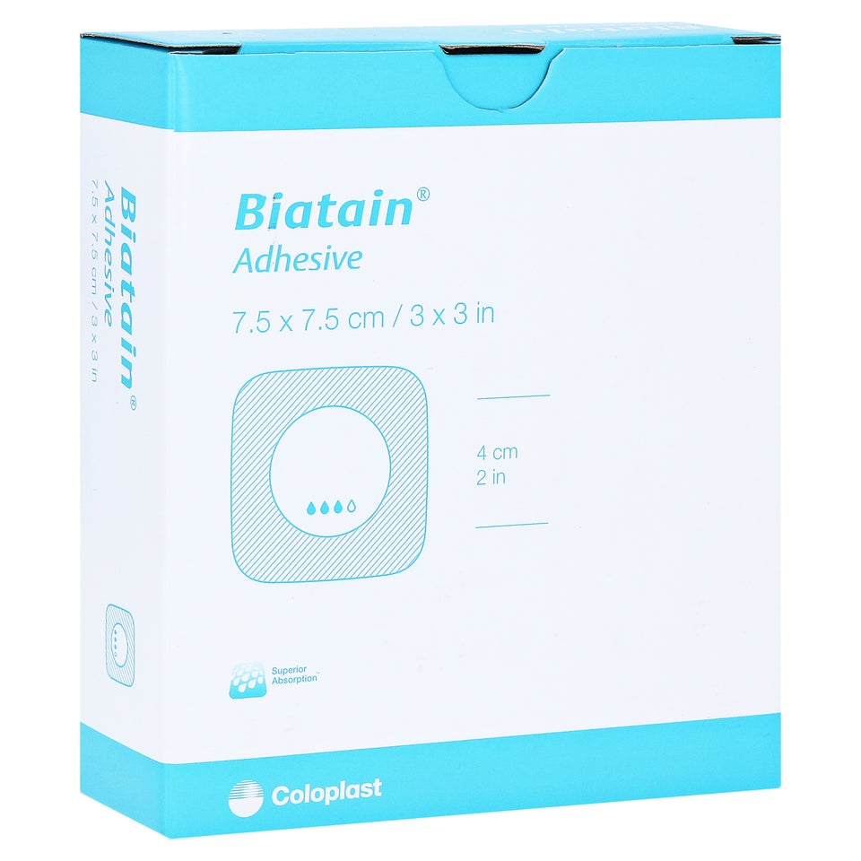 BIATAIN Schaumverband 7,5x7,5 cm selbst haftend 10 Stück | medpex