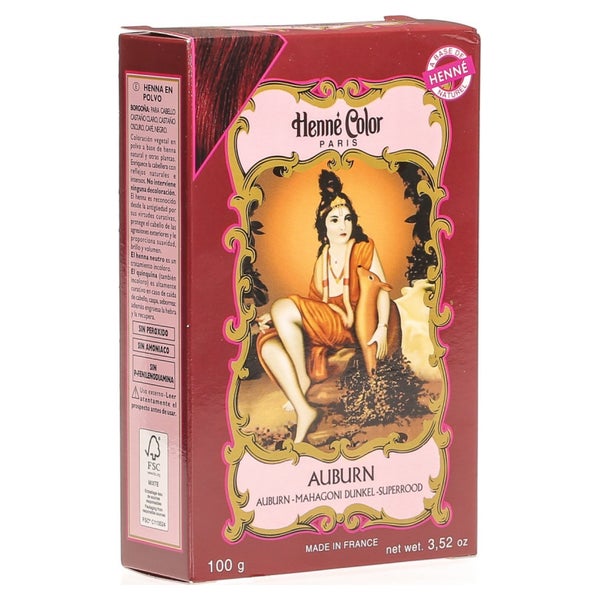 Henna Color  Naturhaarfärbemittel Hennè Pulver Pflanzen Haar Öko Mahagoni dunkel (auburn) 100 g