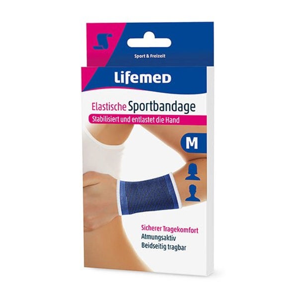 Lifemed Elastische Sportbandage blau "Handstütze", Gr. XL 1 St