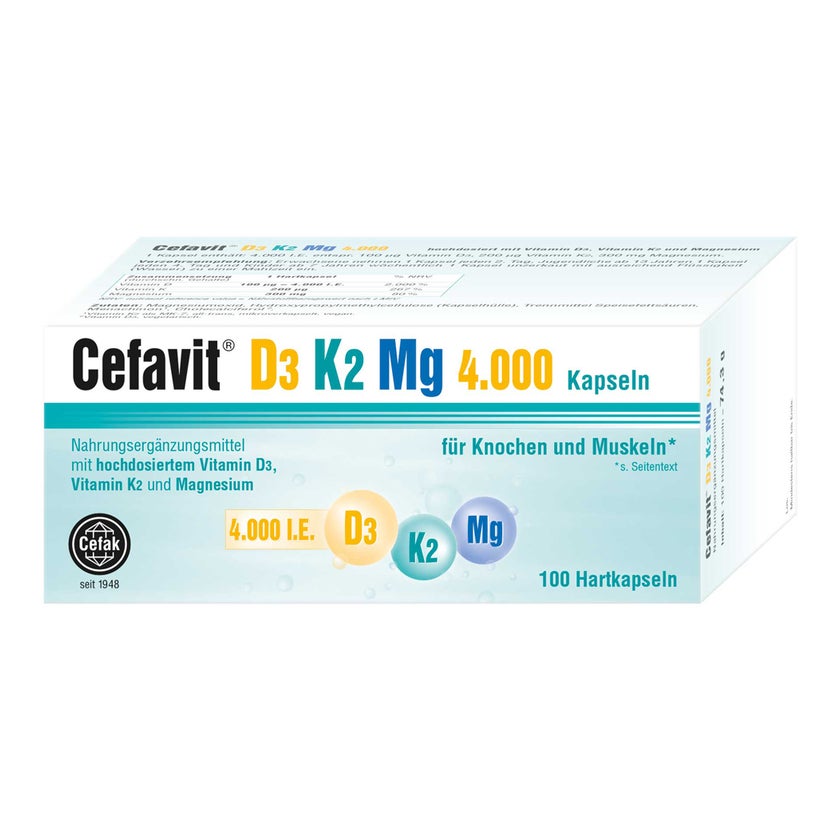 Cefavit D3 K2 Mg 4.000 I.E. Hartkapseln 100 St