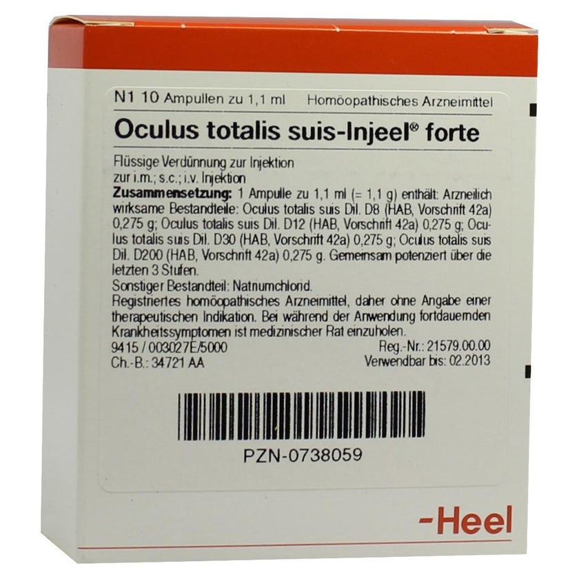 Oculus Totalis suis Injeel forte Ampulle 10 St