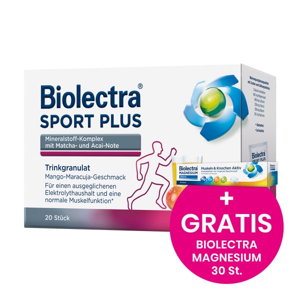 Biolectra Sport Plus Trinkgranulat 20 St