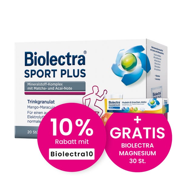 Biolectra Sport Plus Trinkgranulat 20 St
