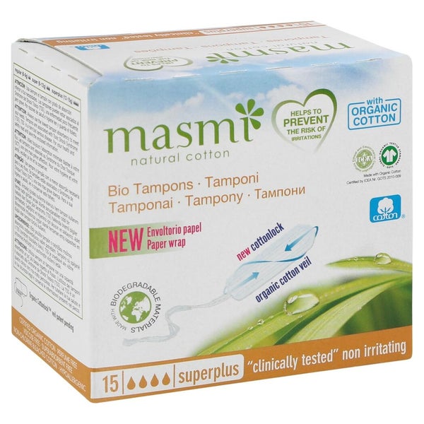 BIO Tampons Super Plus 100% Bio-Baumwoll 15 St