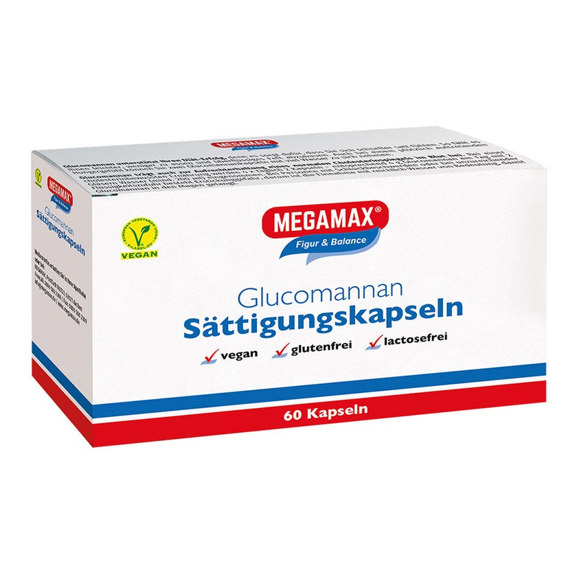 MEGAMAX Glucomannan Sättigungskapseln 60 St