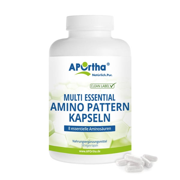 APOrtha® Multi essential Amino Pattern - Aminosäuren EAA mit BCAA - 500 mg - vegane Kapseln 300 St