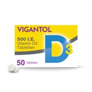 Produktabbildung: VIGANTOL 500 I.E. Vitamin D3 Tabletten 50 St