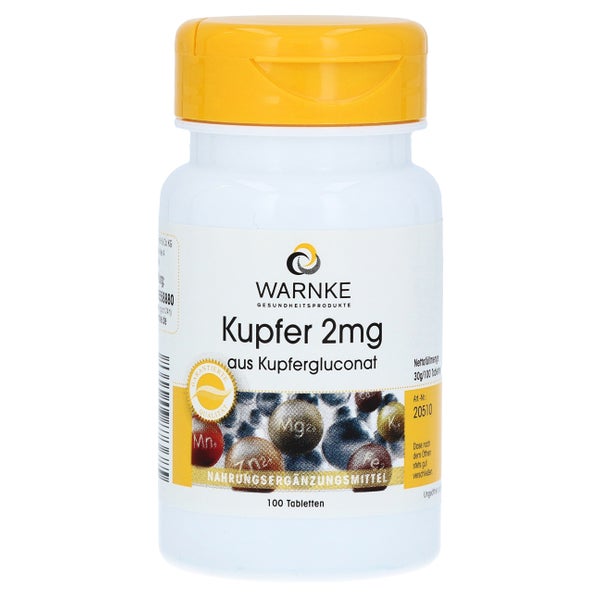 Kupfer 2 mg aus Kupfergluconat Tabletten 100 St