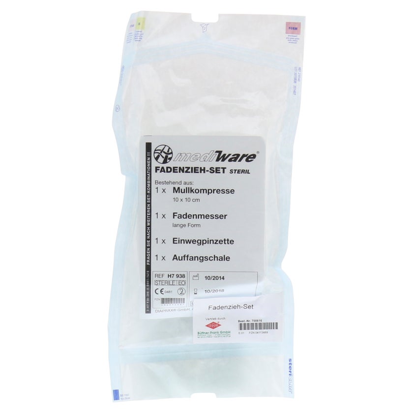 Fadenzieh SET Steril m.Trennmesser+Pinze 1 St