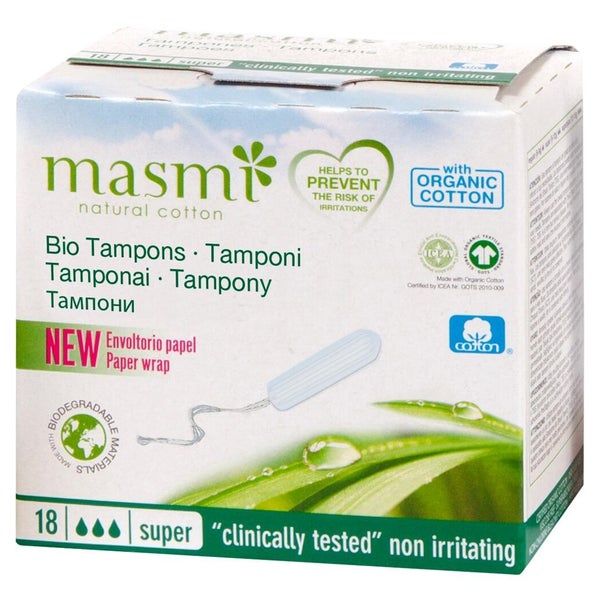 MASMI Tampons Bio-Baumwolltampons Super 18St. 18 St