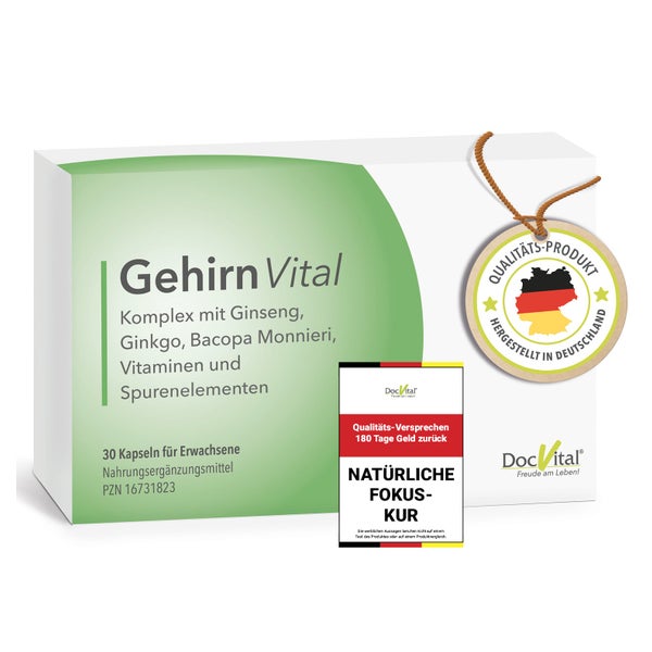 DocVital® Ginkgo & Ginseng – Gedächtnis & Brain Booster 30 St