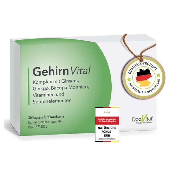 DocVital® Ginkgo & Ginseng – Gedächtnis & Brain Booster 30 St