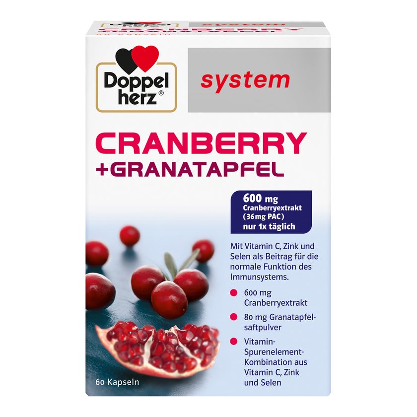 Doppelherz system Cranberry + Granatapfel 60 St