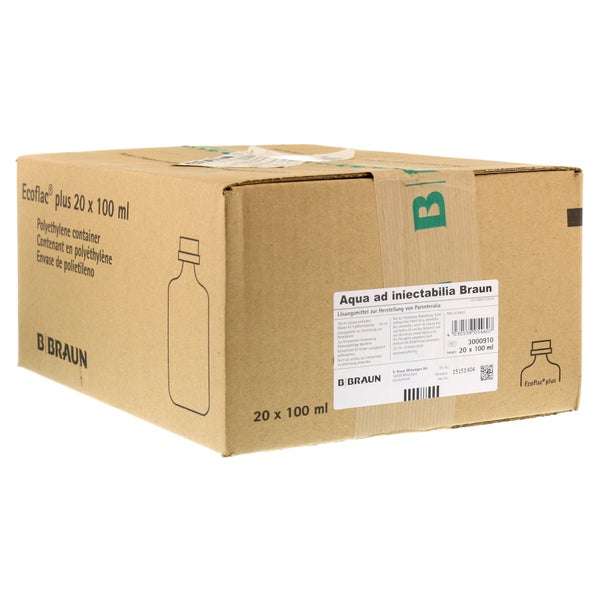 AQUA AD Injectabilia Ecoflac Plus Injekt 20X100 ml
