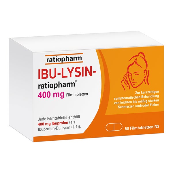 IBU LYSIN ratiopharm 400 mg mit Ibuprofen 50 St
