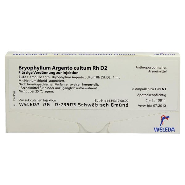 Bryophyllum Argento Cultum Rh D 2 Ampull 8X1 ml
