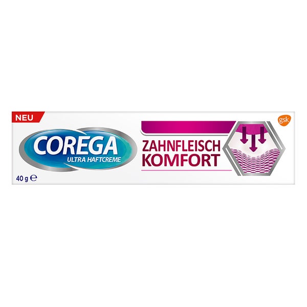 Corega Ultra Premium Haftcreme Zahnfleisch Komfort 40 g