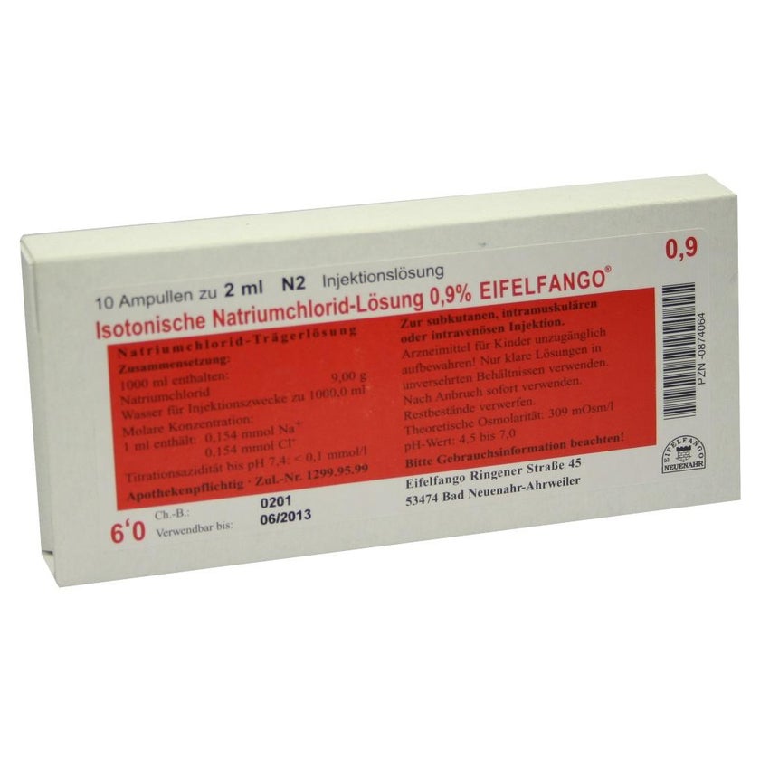 Isotonische NaCl Lösung 0,9% Eifelfango 10X2 ml