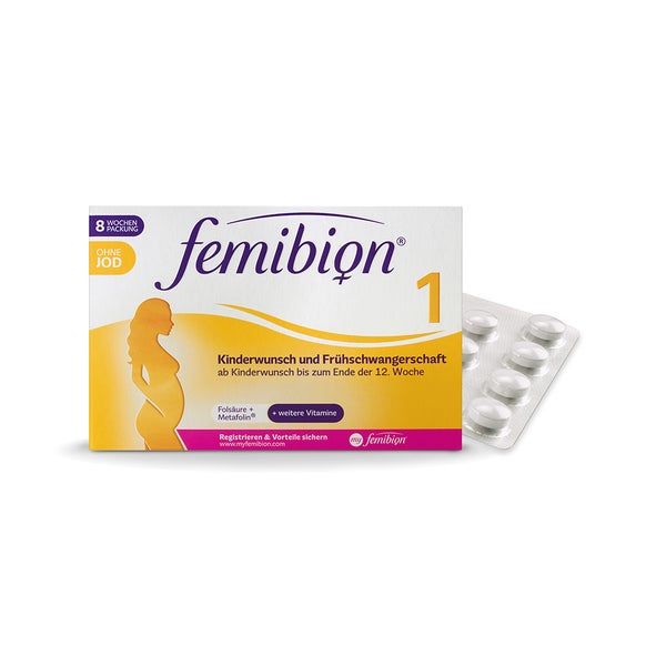 FEMIBION 1 KINDERWUNSCH+FRÜHSCHWANGERSCHAFT ohne Jod 60 St