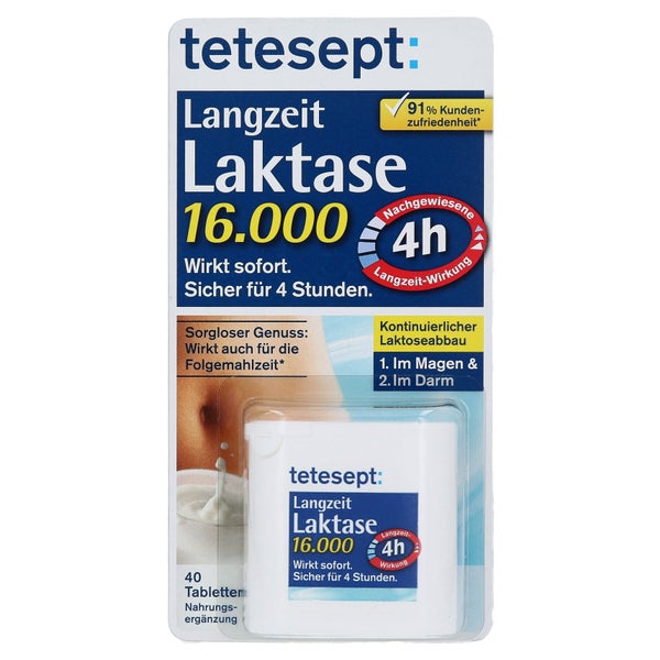 Tetesept Langzeit Laktase 16.000 Tablett 40 St