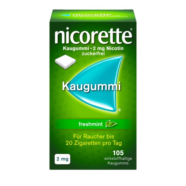 nicorette Kaugummi 2mg freshmint zur Rauchentwöhnung 105 St
