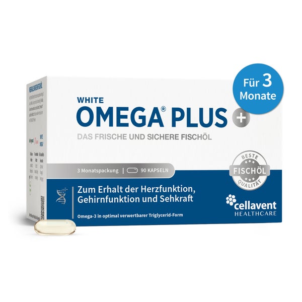 Stärkste Omega 3 Kapseln hochdosiert - White Omega® PLUS 90 St