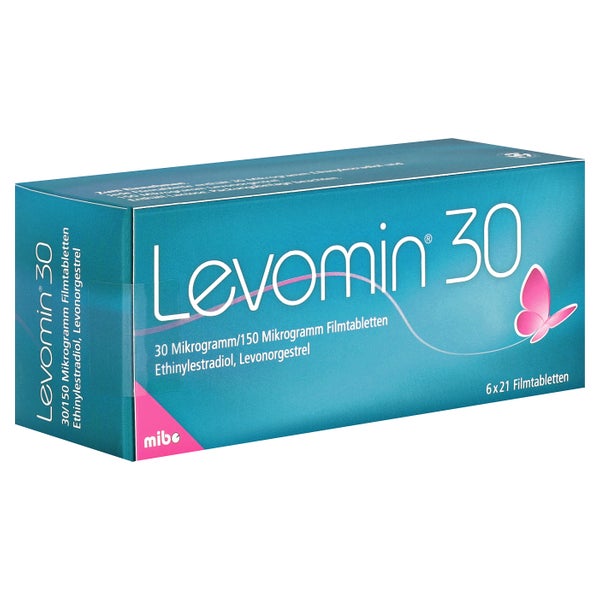 LEVOMIN 30 30 Mikrogramm/150 Mikrogramm Filmtabl. 6X21 St
