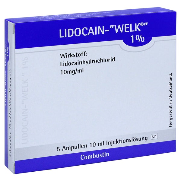 Lidocain Welk 1% Injektionslösung Ampull 5X10 ml