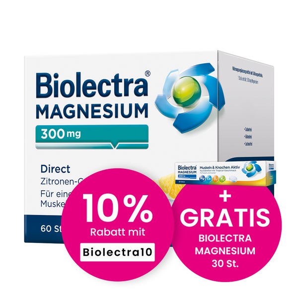 Biolectra Magnesium 300 mg Direct Zitron 60 St