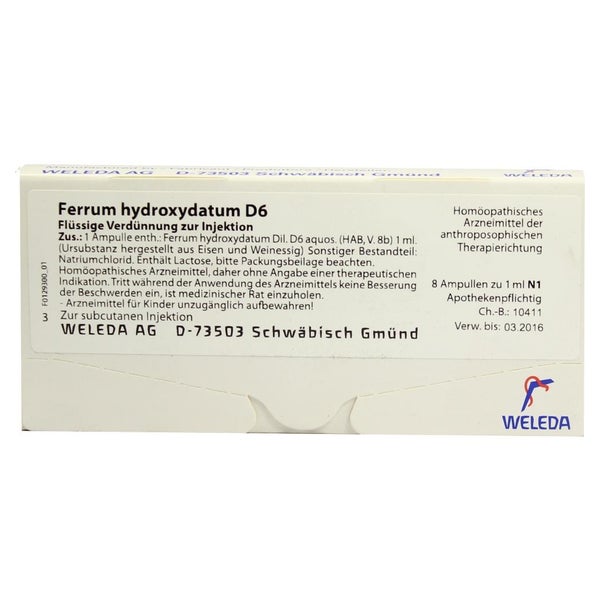 Ferrum Hydroxydatum D 6 Ampullen 8X1 ml