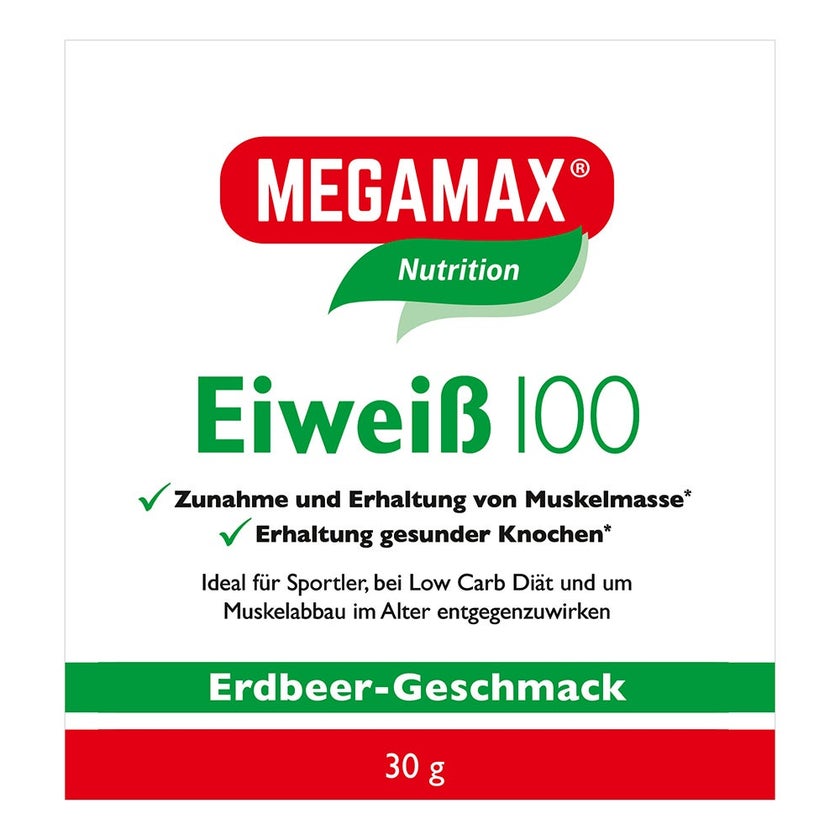 MEGAMAX® Eiweiß 100 Erdbeere 30 g