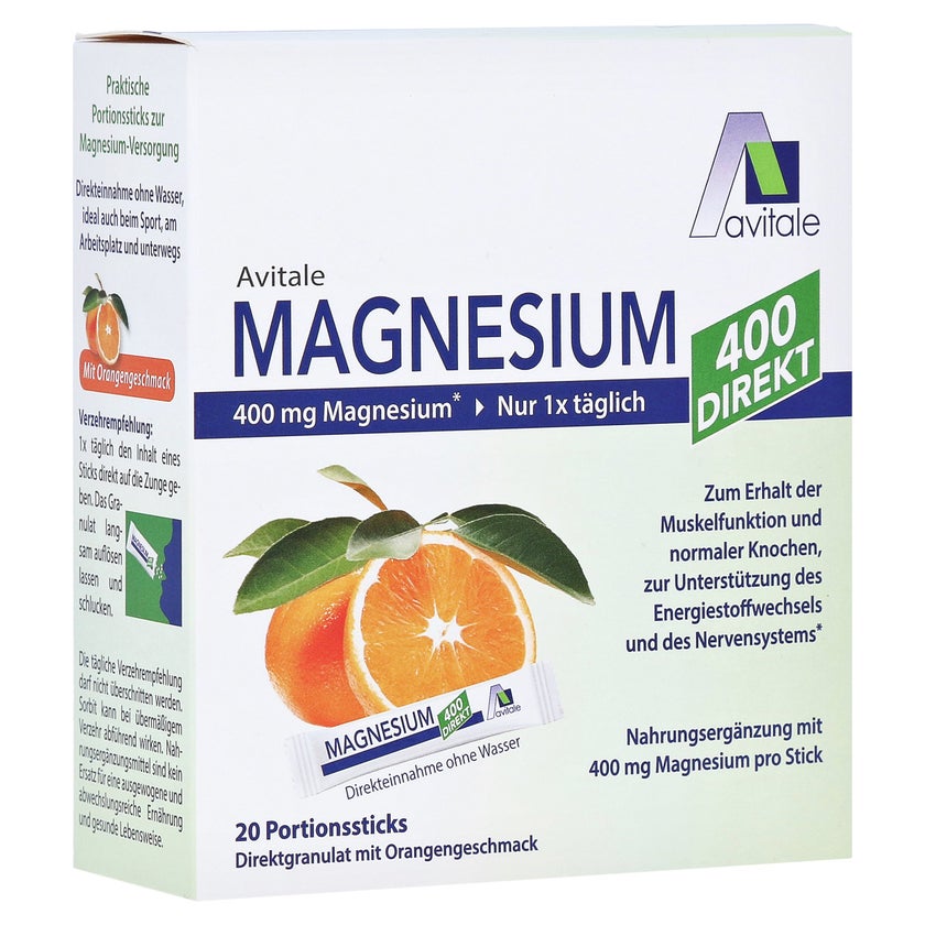 Avitale MAGNESIUM 400 mg DIREKT 20X2,1 g