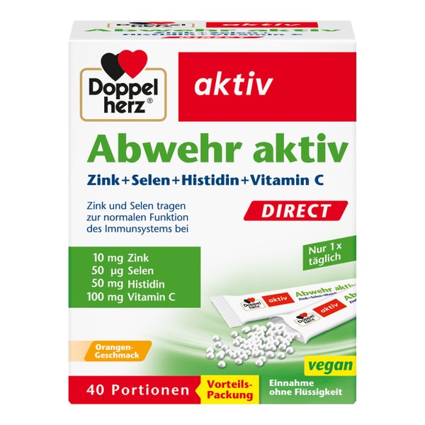 Doppelherz Abwehr Aktiv DIRECT Zink + Selen + Histidin + Vitamin C 40 St